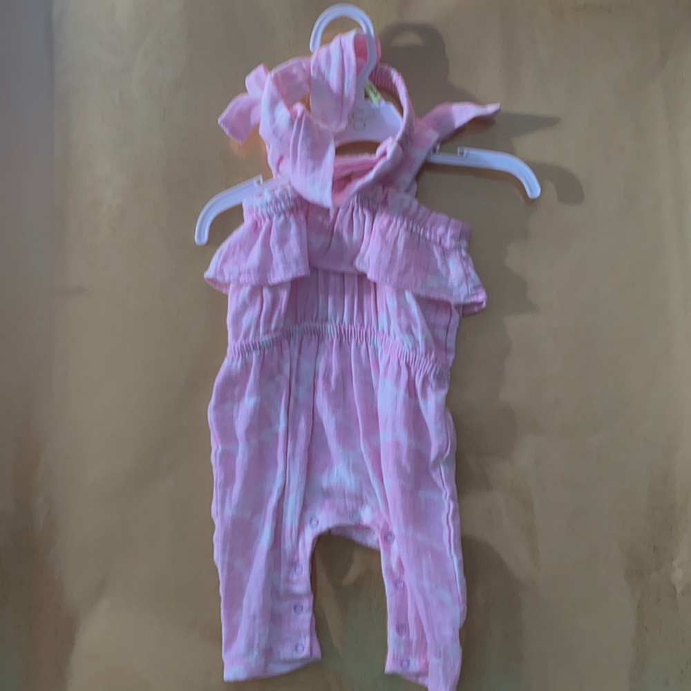 Pink Tie Die Jessica Simpson girls 0-3 month